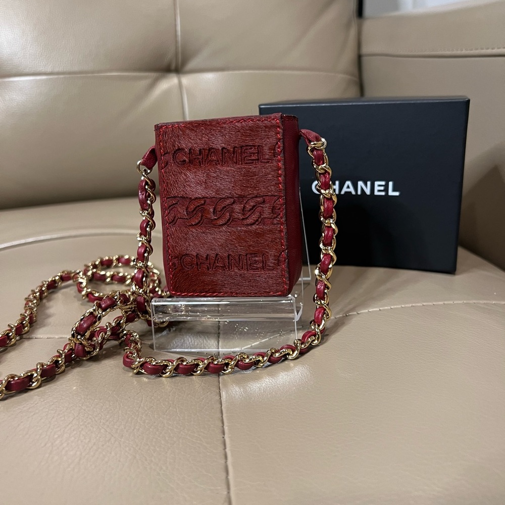 RARE▪️Micro CHANEL Pony & Leather lipstick BAG - Picture 3 of 11